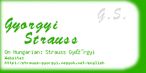 gyorgyi strauss business card